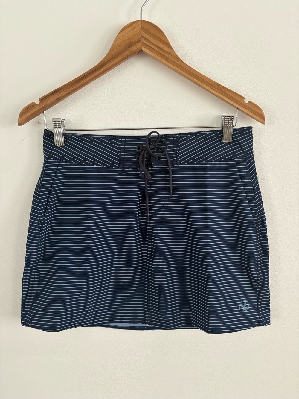 Carve Designs Navy and White Striped Active Skort